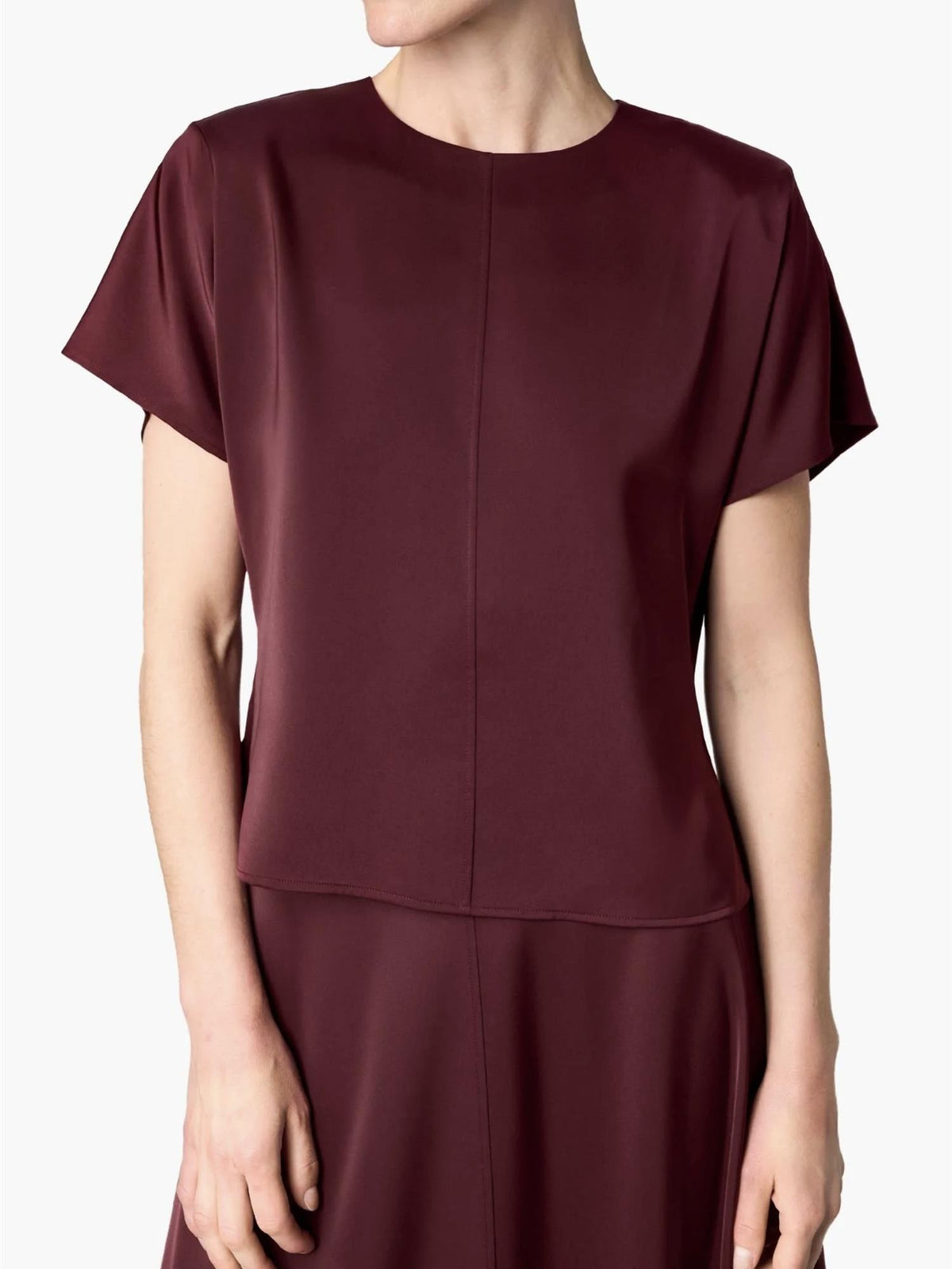Marville Road The Mia satin top, burgundy