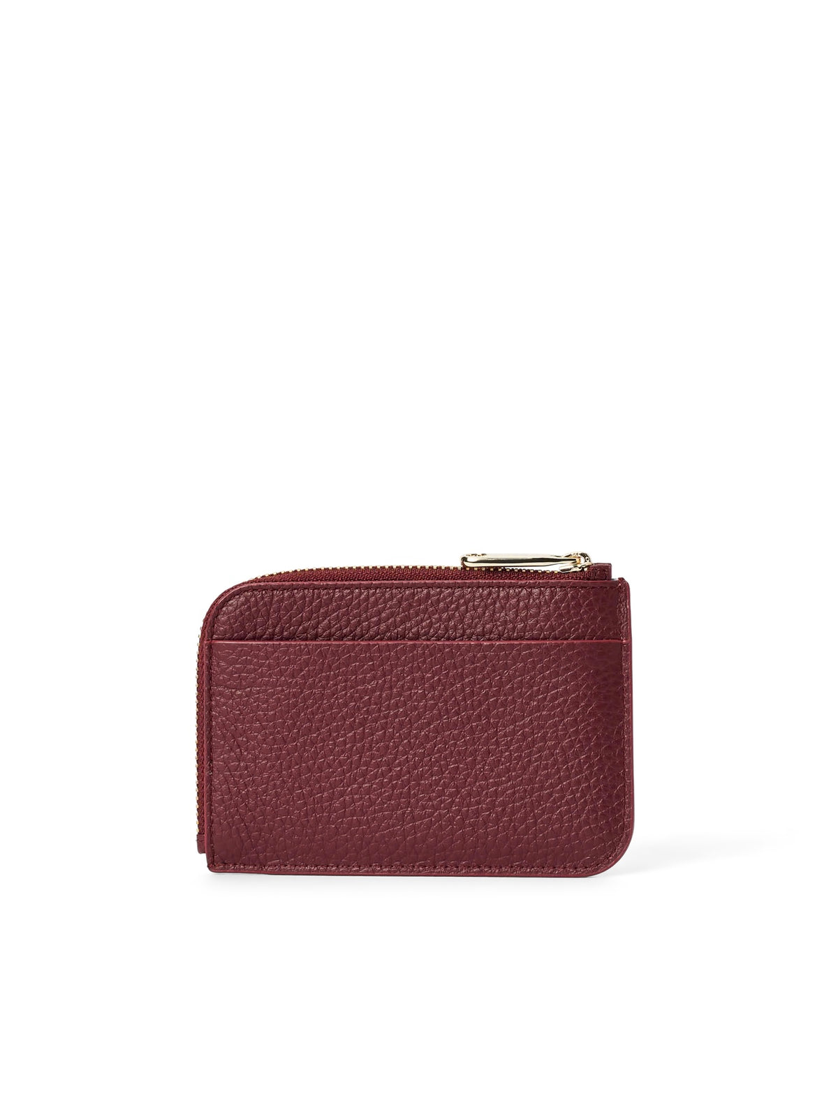 ECCO Card case zipped pebbled, Dark ruby