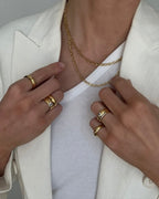 Philippa Studios Pave ring, forgylt gull