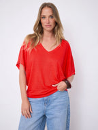 Notshy Cashmere Sophia tshirt, Rød