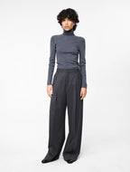 Julie Josephine Astri Longsleeve polo, Stone Grey