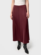 Marville Road The Rhonda satin skirt, Burgundy