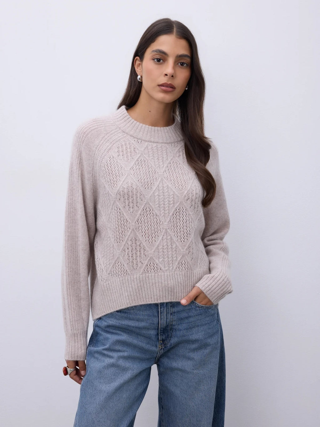 Notshy Cashmere Cicely sweater, sand