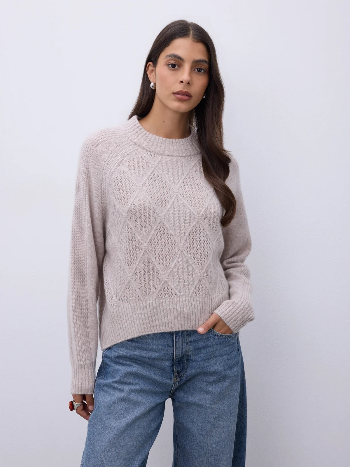 Notshy Cashmere Cicely sweater, sand