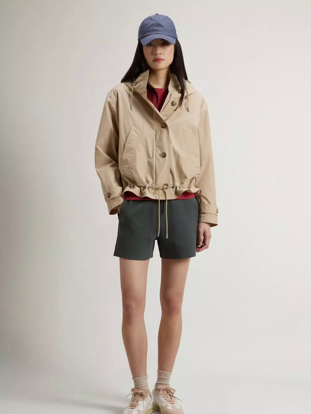 Woolrich Short urban touch parka, white pepper