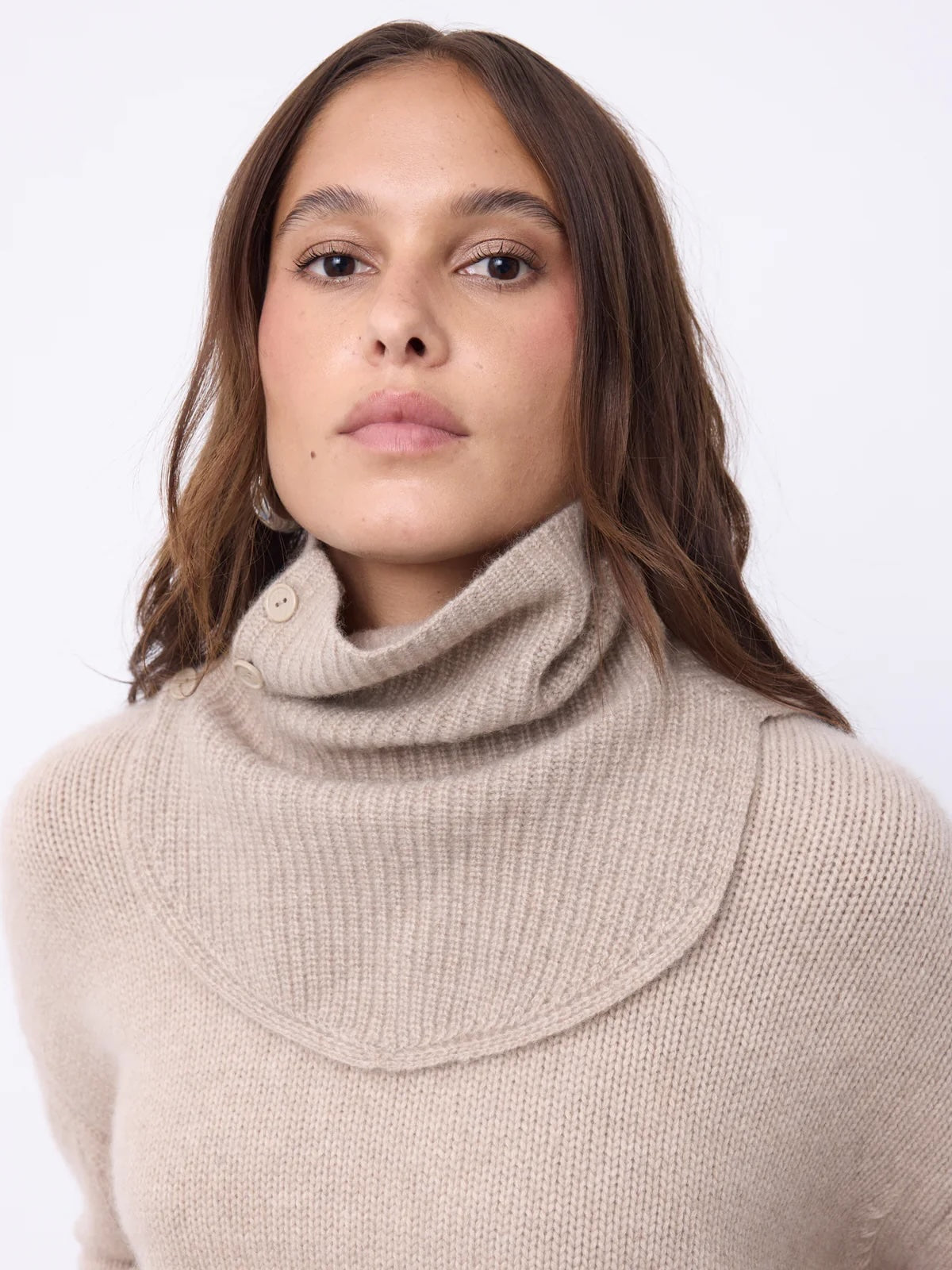 Notshy Cashmere Baya hals, sand