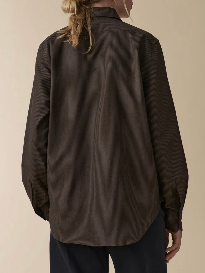 Jeanerica Elise shirt, brown stripe