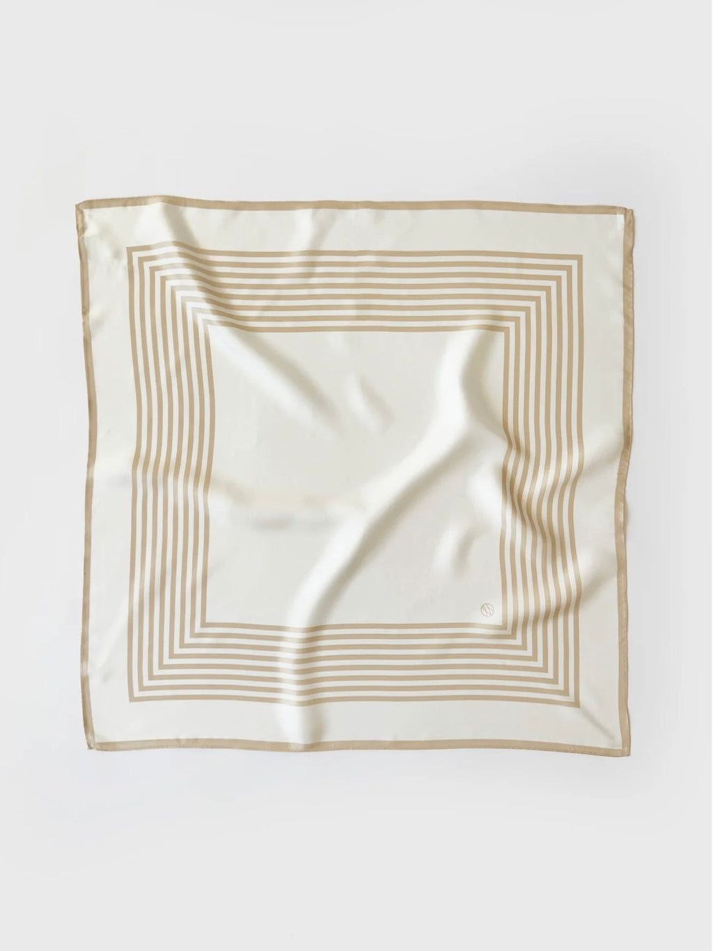 Lescarf Striped Scarf white & sand , 65x65