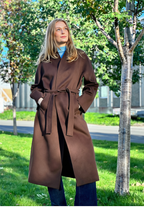 Natura Cashmere Fransesca coat, colombo dark brown