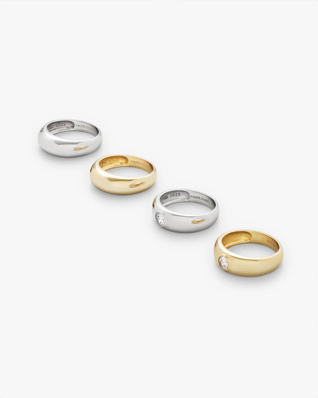 Philippa Studios Dome ring, sølv