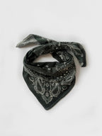 Lescarf Cashmere Paisley scarf 65x65, green
