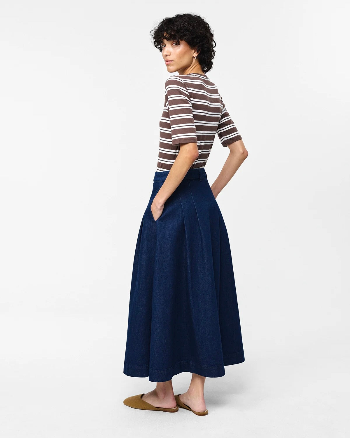 Julie Josephine Victoria Denim skirt, dark blue