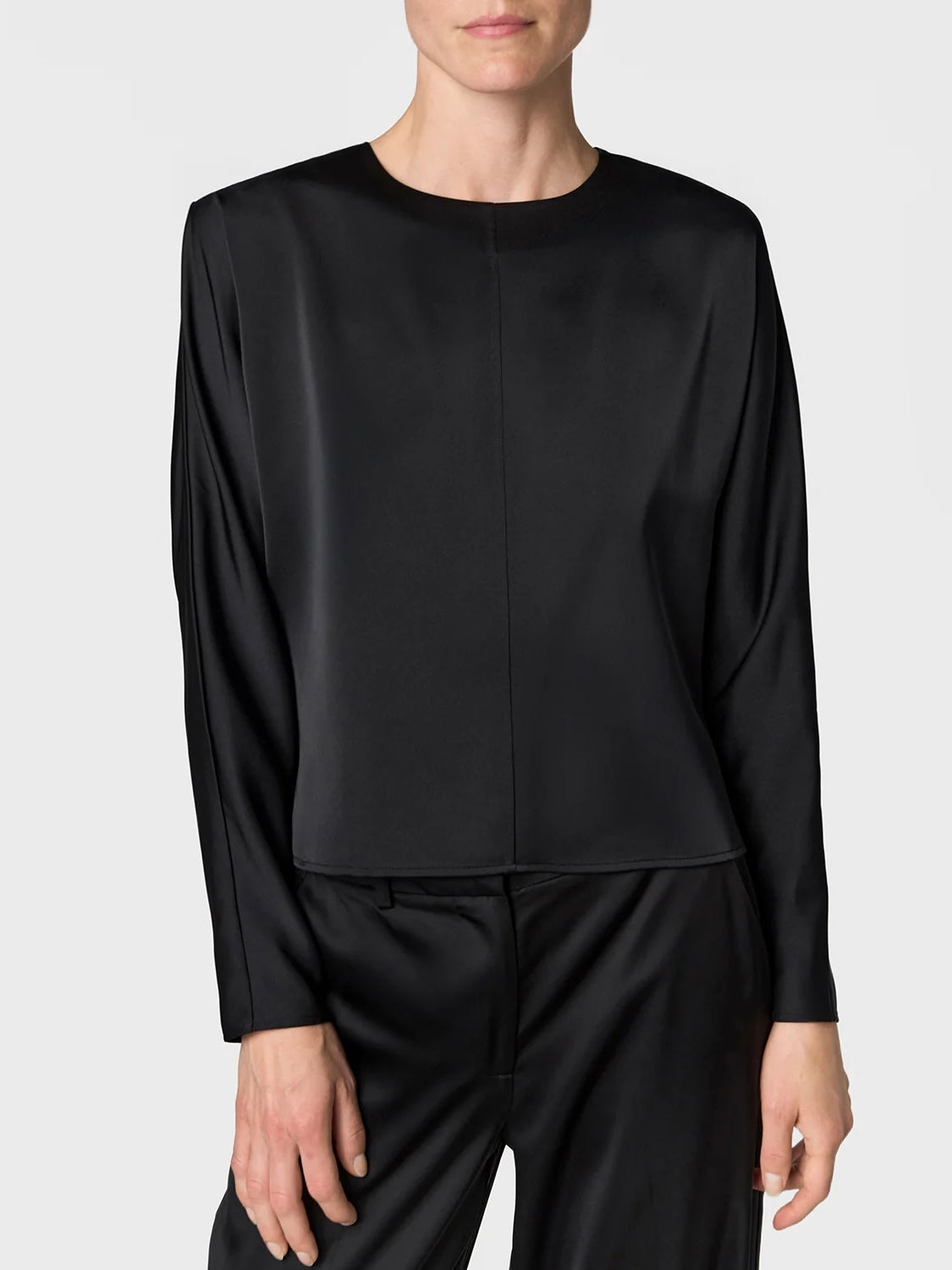 Marville Road The Cedar satin blouse, sort