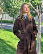 Natura Cashmere Fransesca coat, colombo dark brown