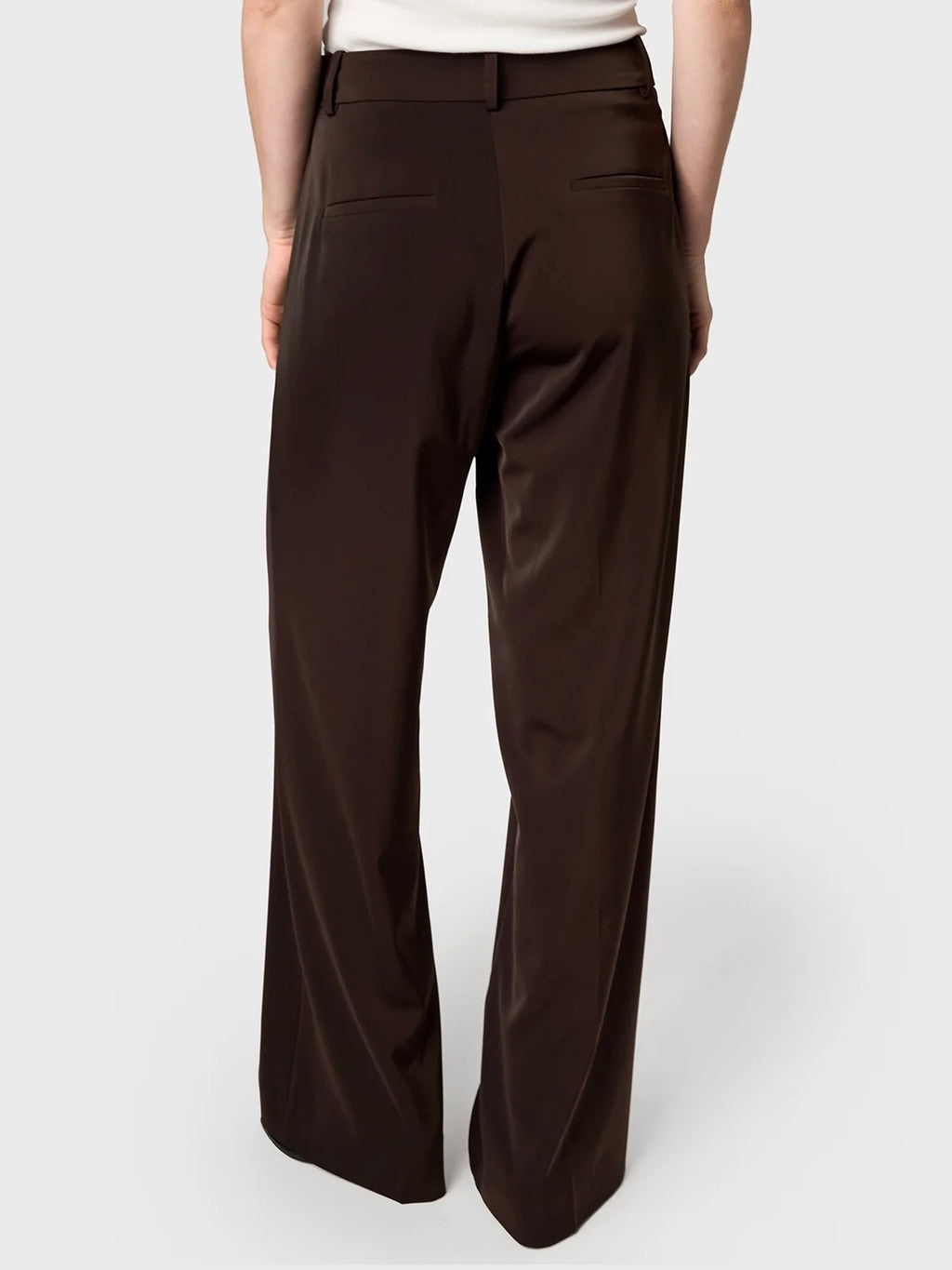 Marville Road The Ingrid Satin Trousers, chocolate