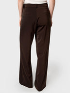 Marville Road The Ingrid Satin Trousers, chocolate