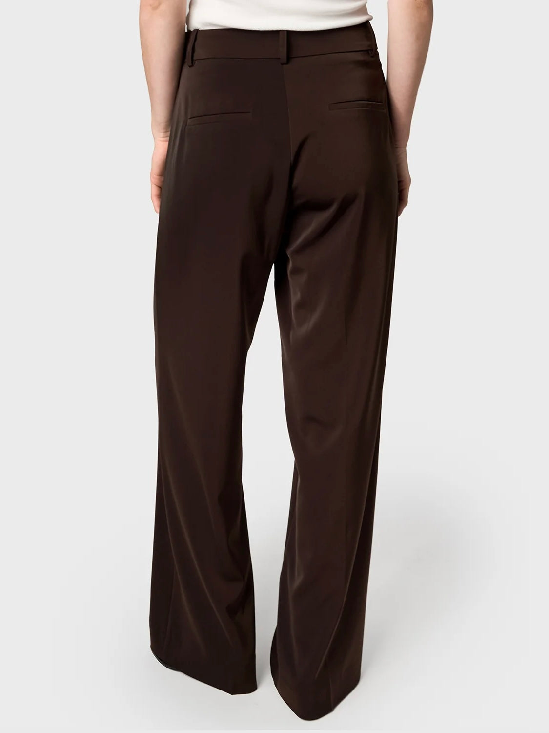 Marville Road The Ingrid Satin Trousers, chocolate