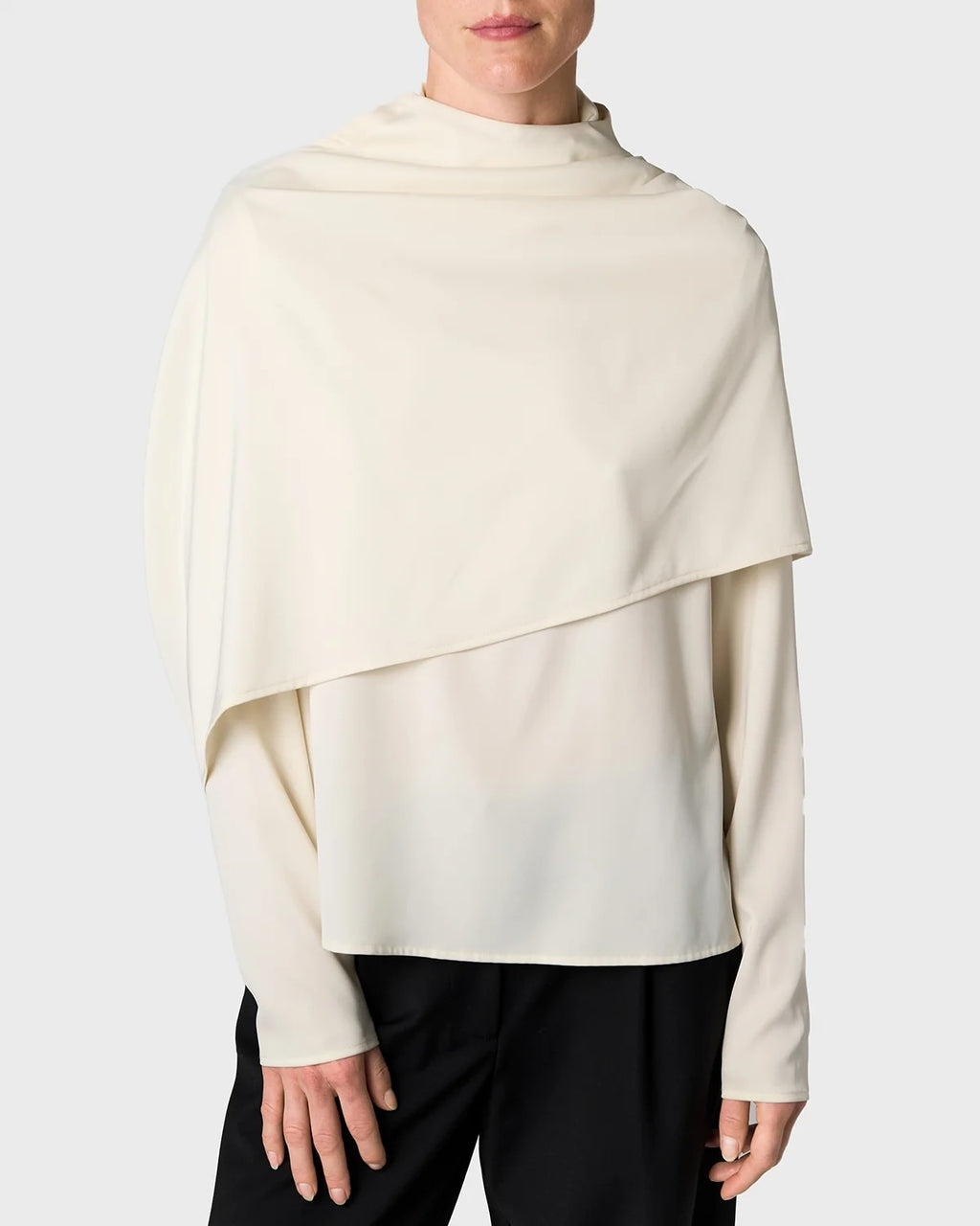 Marville Road The Sophia satin blouse, creme