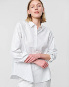 Julie Josephine Sophie shirt, white pinstripe