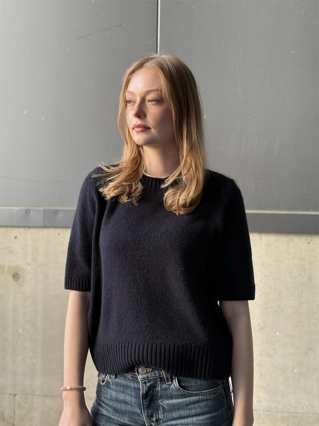 Natura Cashmere Aya cashmere t-shirt, Navy