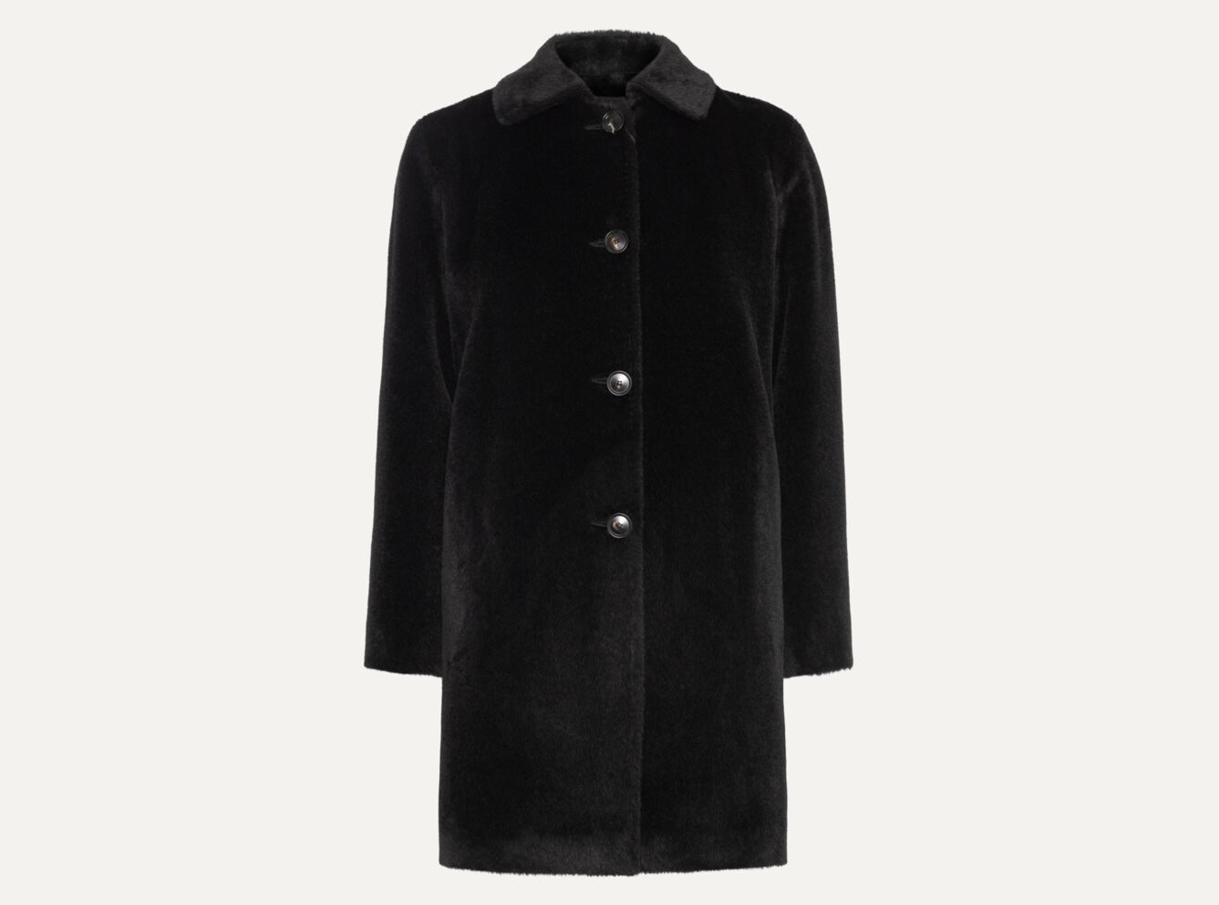 Natura Cashmere Paula coat alpaca, dark brown