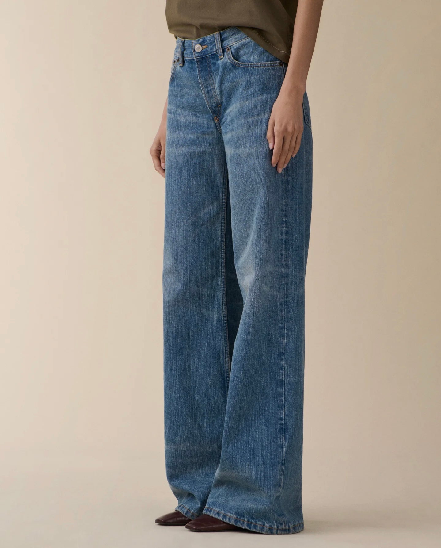 Jeanerica Kyoto, mid blue righe