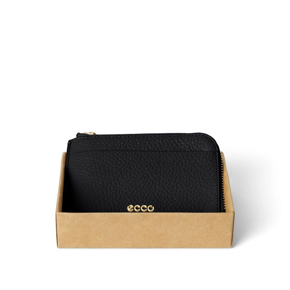 ECCO Card case zipped pebbled, sort