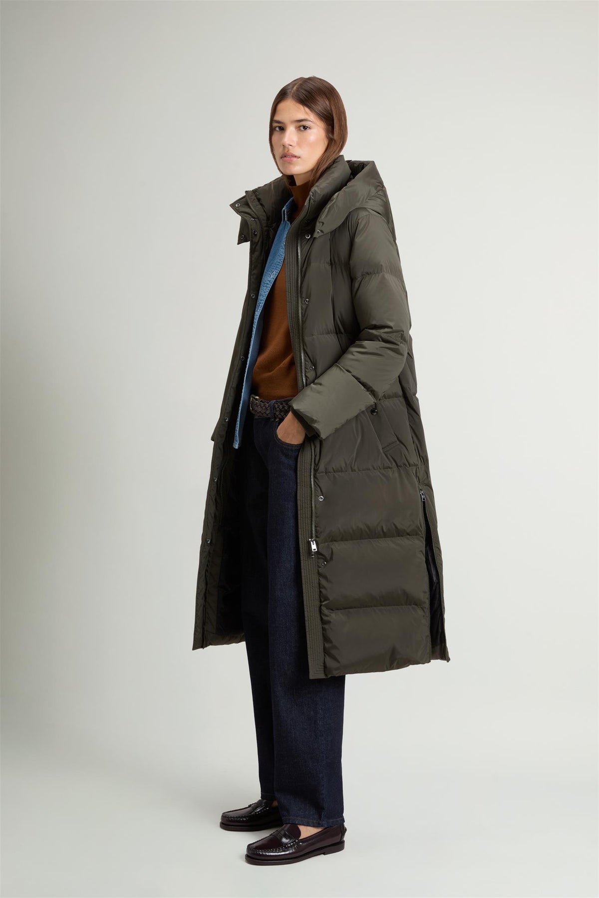 Woolrich Long Kelly parka, dark green