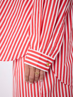 Notshy Cashmere Althea skjorte, Rød/hvit