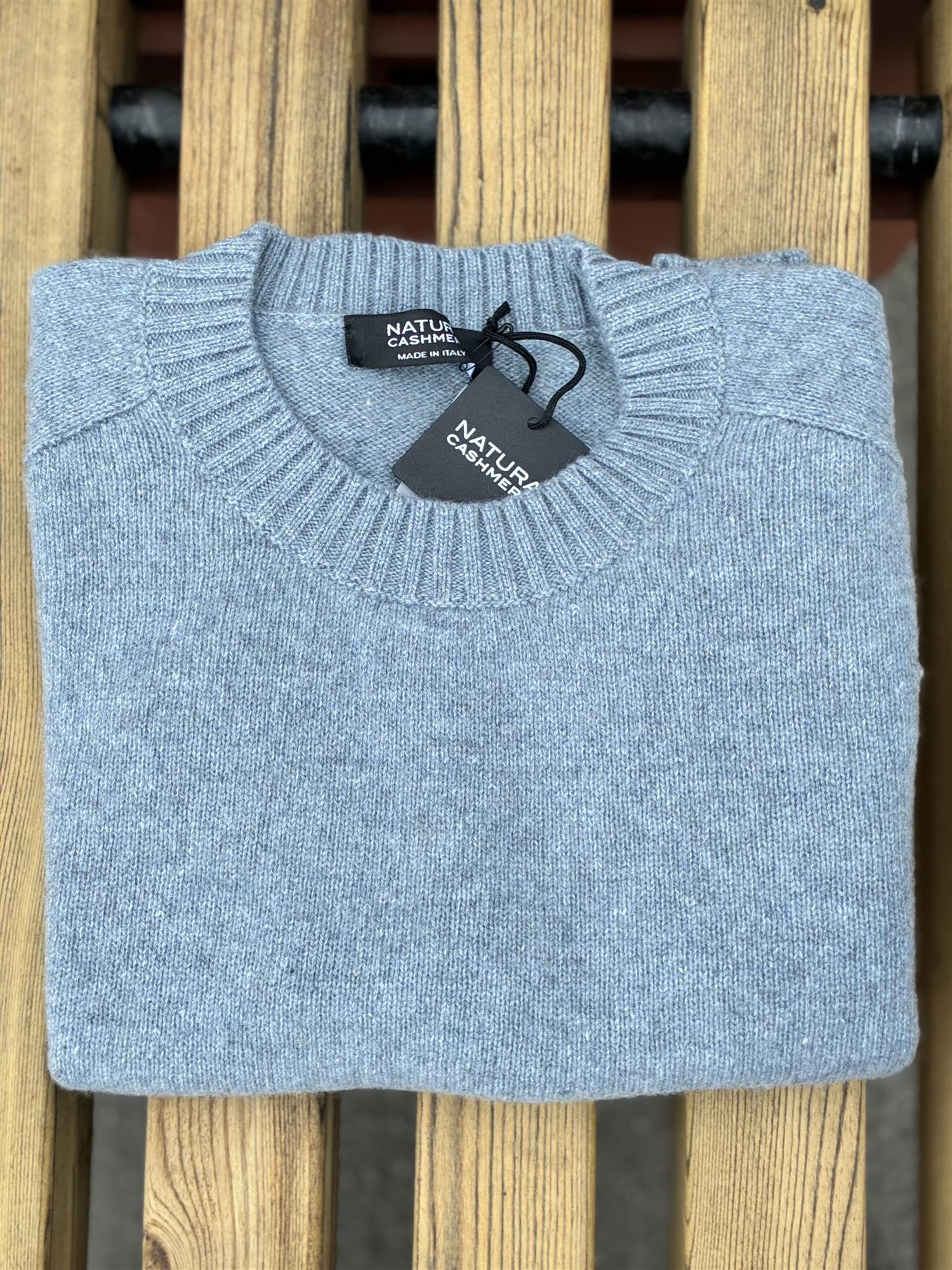 Natura Cashmere Aya cashmere t-shirt, Dusty blue