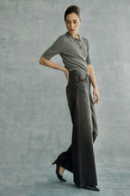 Seductive Maury rich soft denim, gråsvart