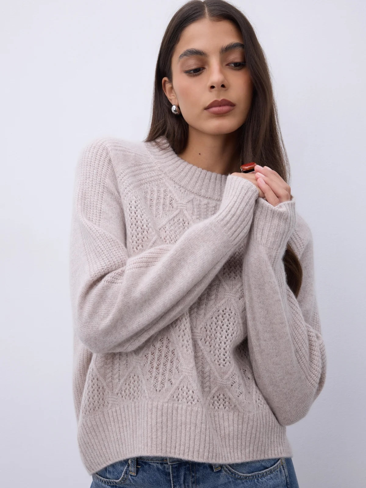 Notshy Cashmere Cicely sweater, sand