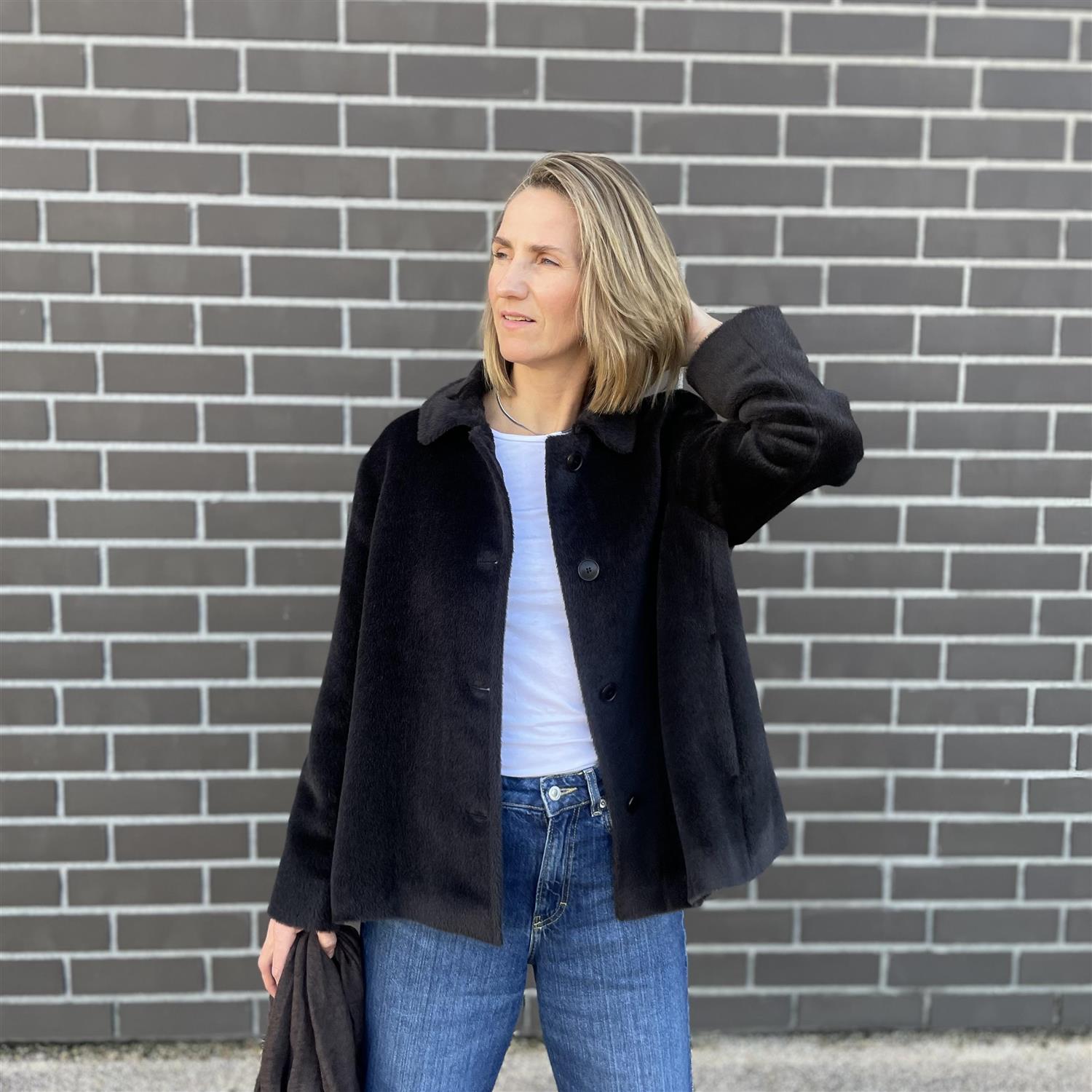 Natura Cashmere Agnes Alpaca, dark brown