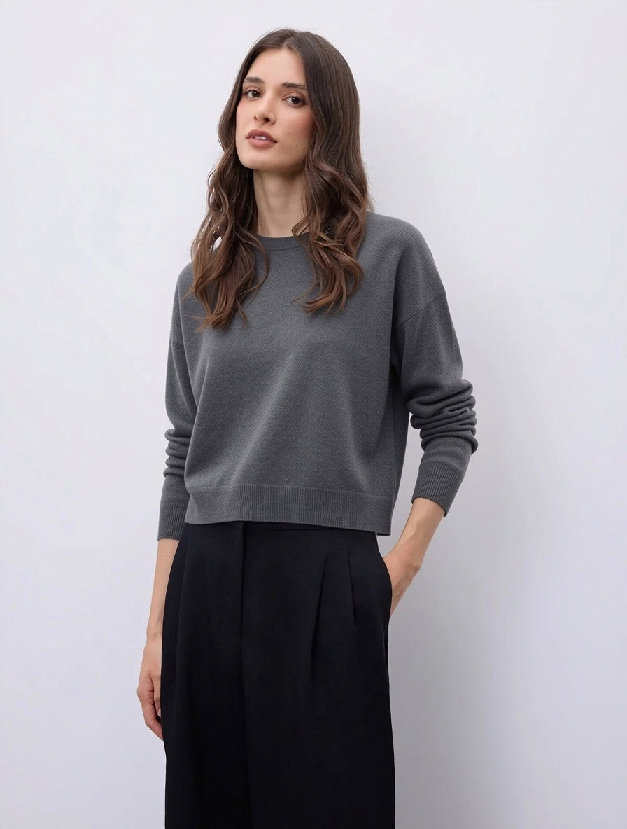 Notshy Cashmere Lilou top, Koksgrå