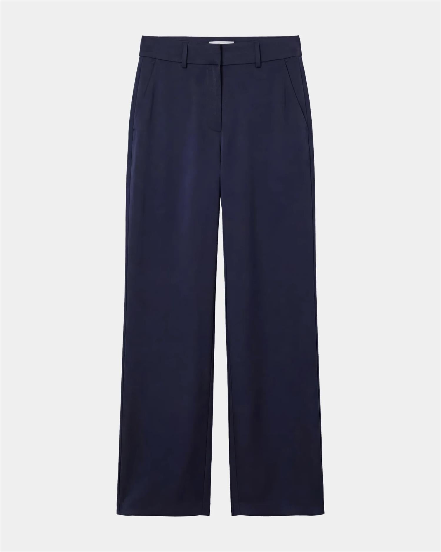 Marville Road The Ingrid Satin Trousers, midnight blue