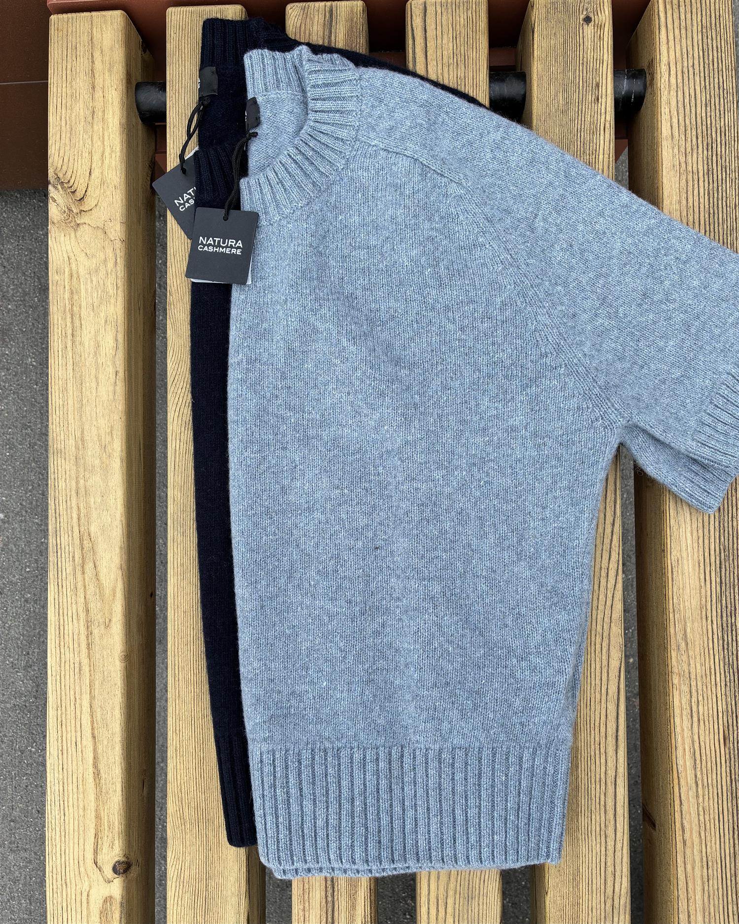 Natura Cashmere Aya cashmere t-shirt, Dusty blue