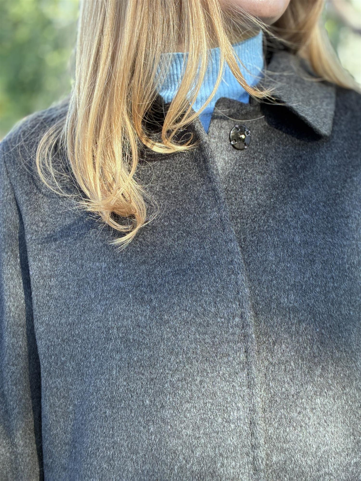 Natura Cashmere Nella coat, colombo dark grey