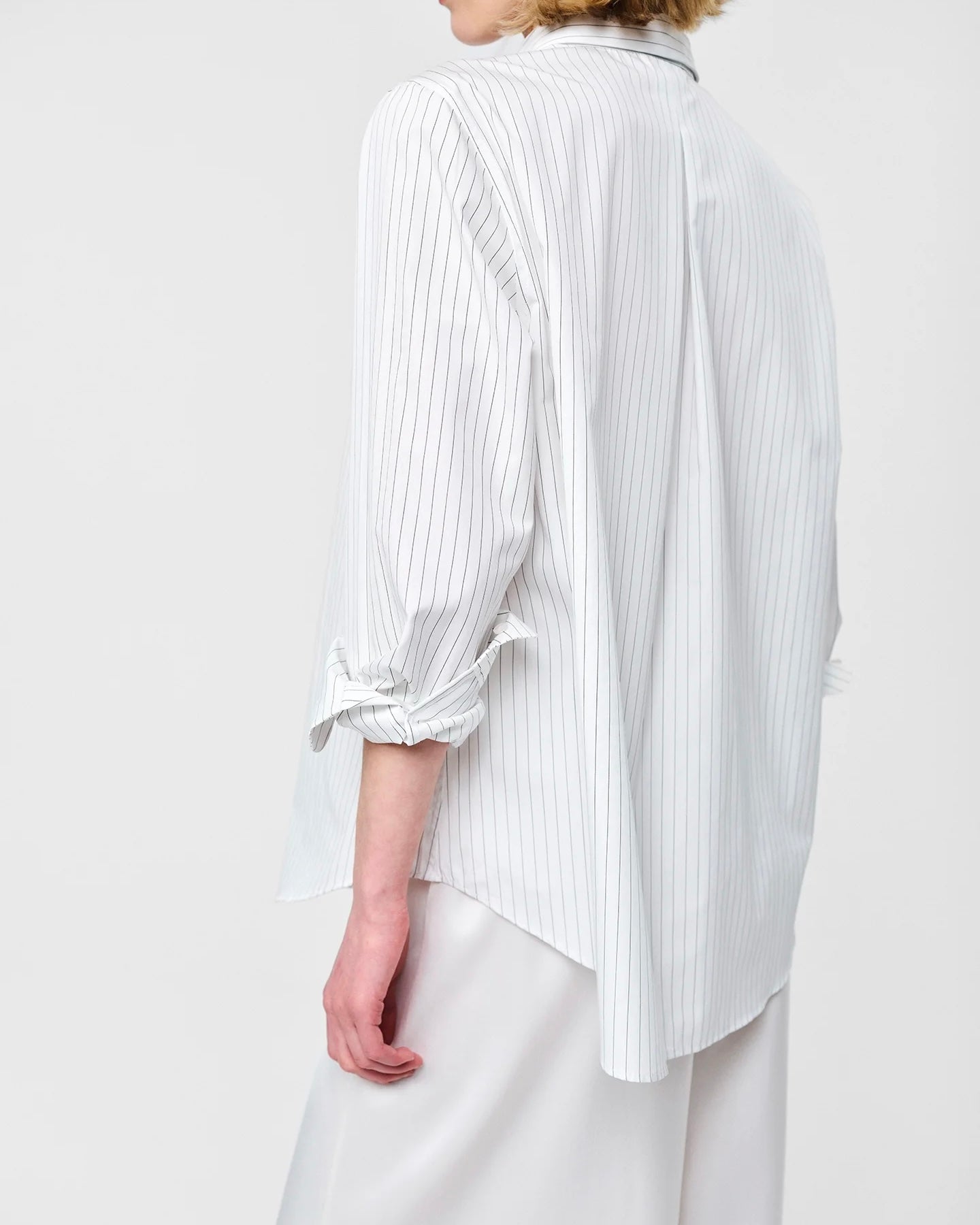 Julie Josephine Sophie shirt, white pinstripe