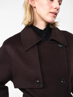 Julie Josephine Thale Wool Trenchcoat, Dark Brown