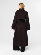 Julie Josephine Thale Wool Trenchcoat, Dark Brown