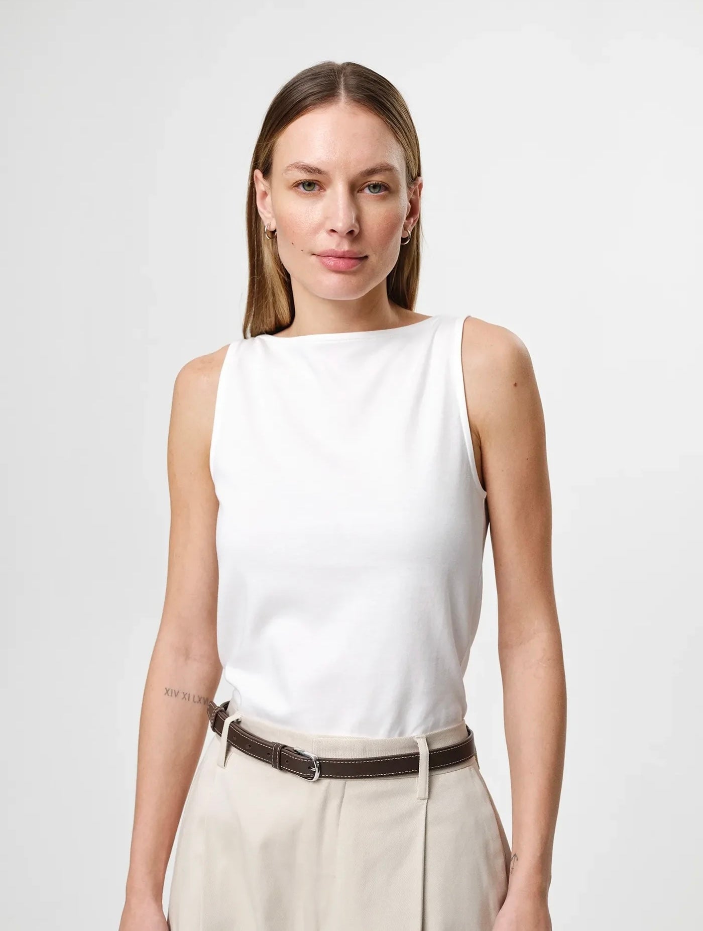 Julie Josephine Beatris boatneck, white