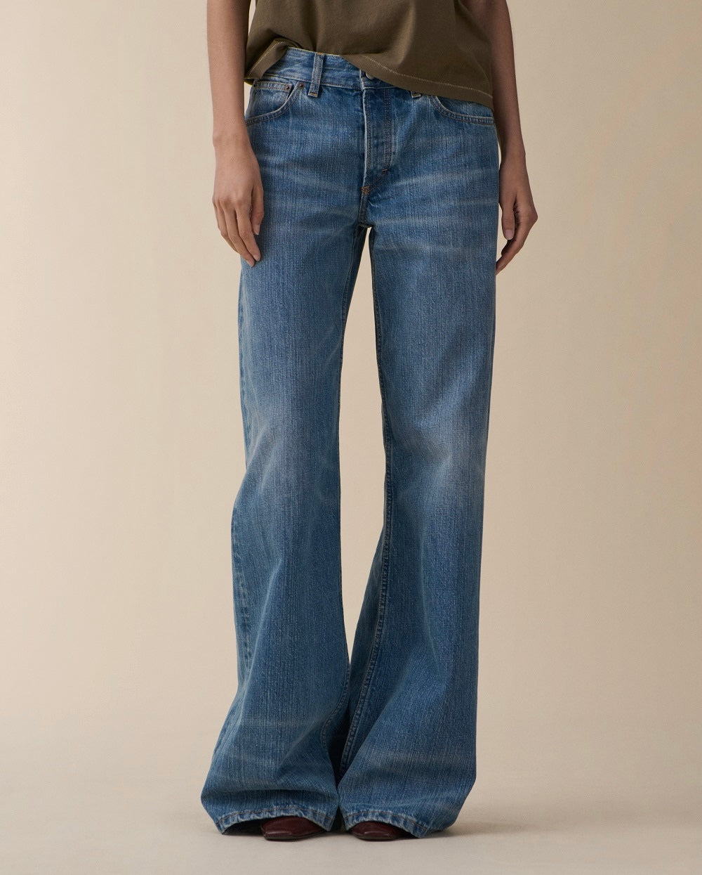 Jeanerica Kyoto, mid blue righe