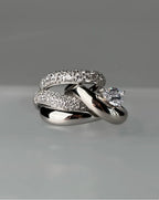 Philippa Studios Wave Pear ring, sølv