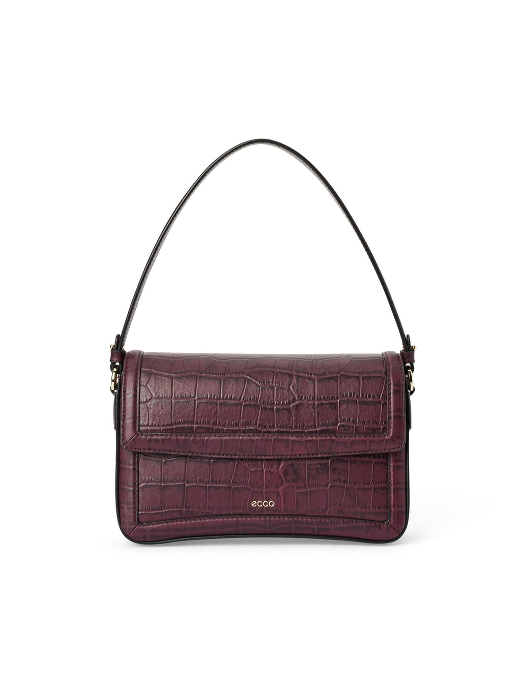 ECCO Pinch Bag Croc, Raisin