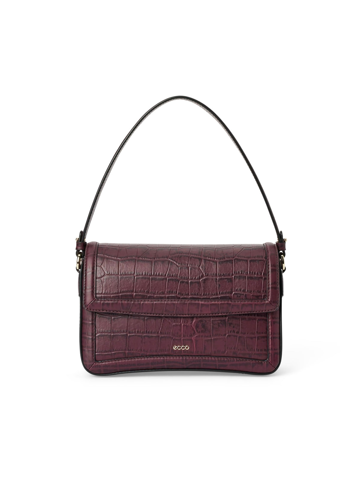 ECCO Pinch Bag Croc, Raisin