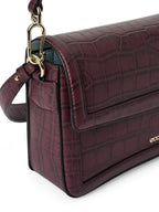 ECCO Pinch Bag Croc, Raisin