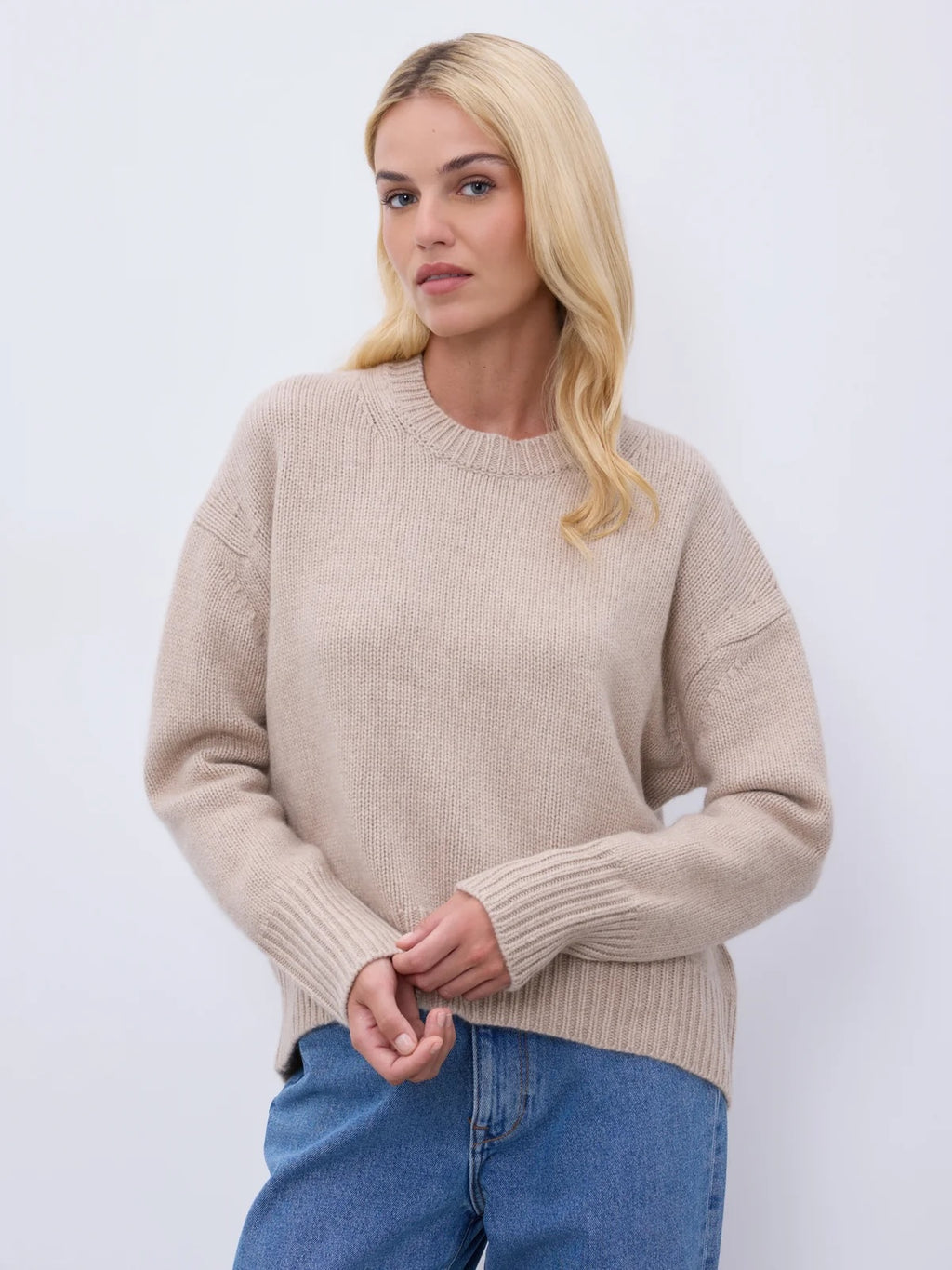 Notshy Cashmere Elisa sweater, sand