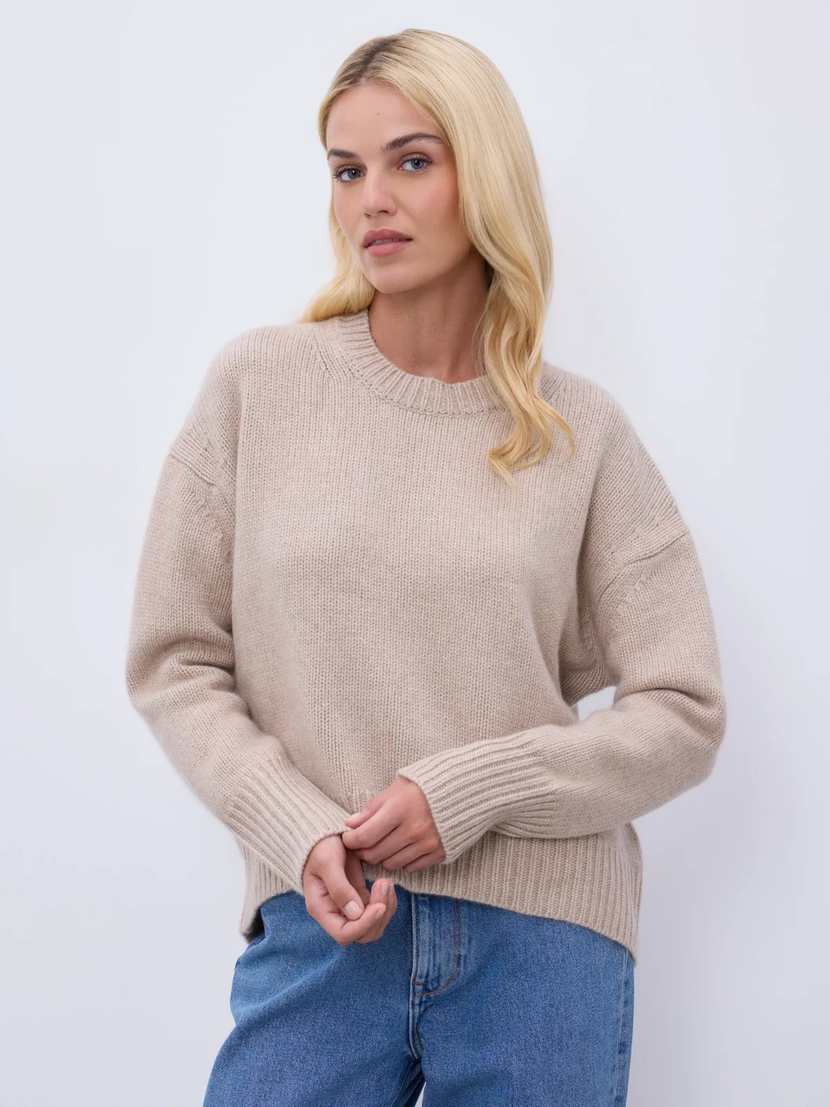 Notshy Cashmere Elisa sweater, sand