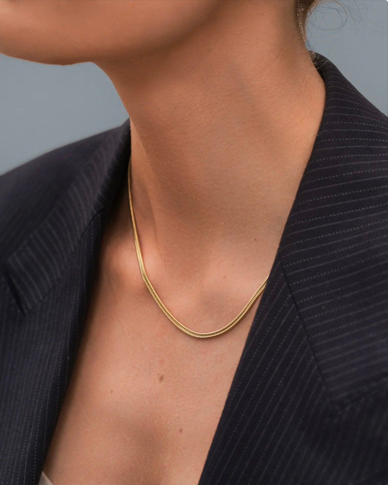 Philippa Studios Snake halskjede, forgylt gull