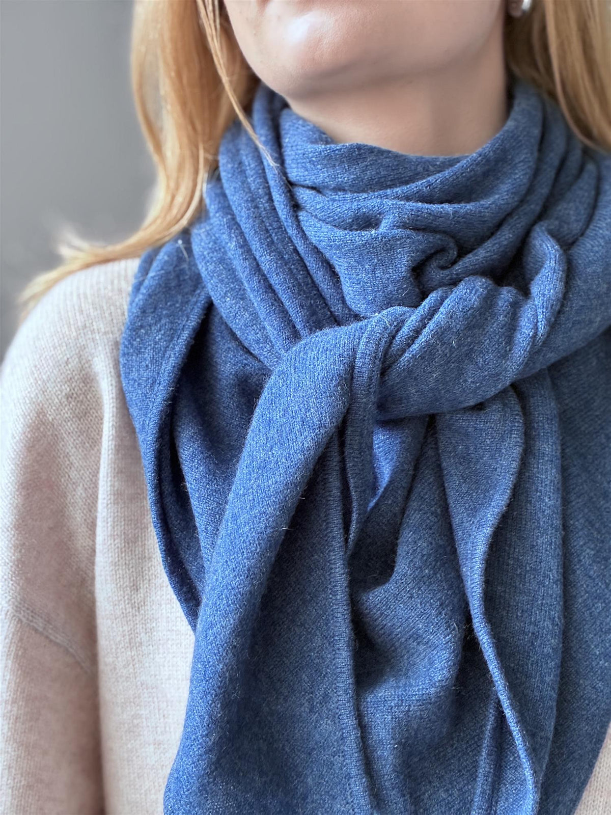 Notshy Cashmere Eleonore skjerf, blekkblå